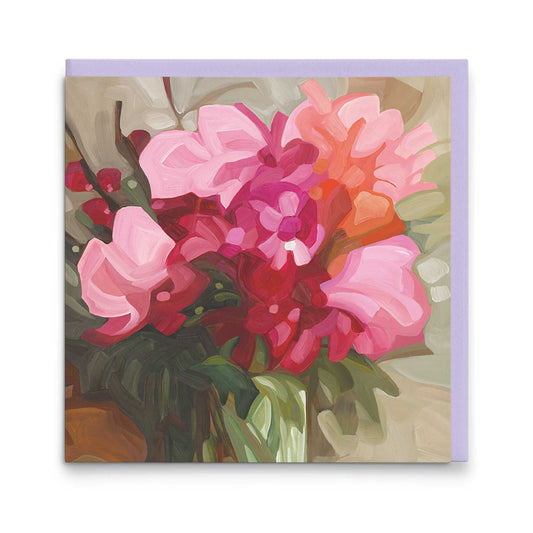 pink abstract floral art cards UK wholesale