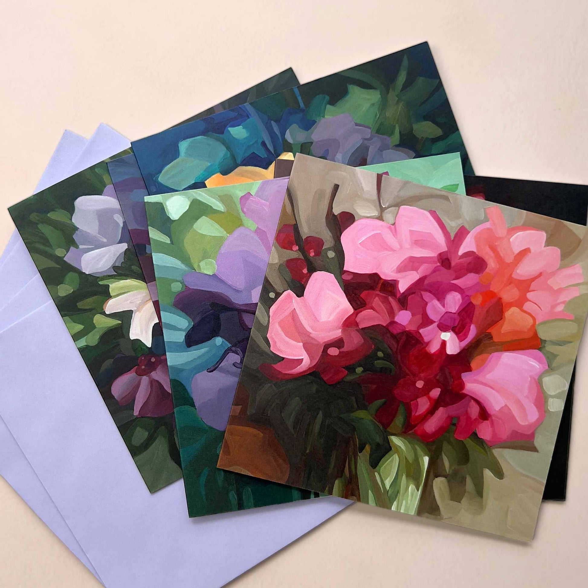 abstract floral art cards uk wholesale