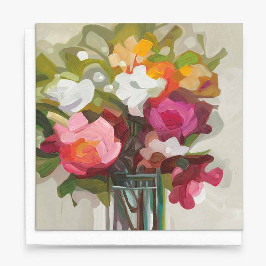 summer floral bouquet art cards uk