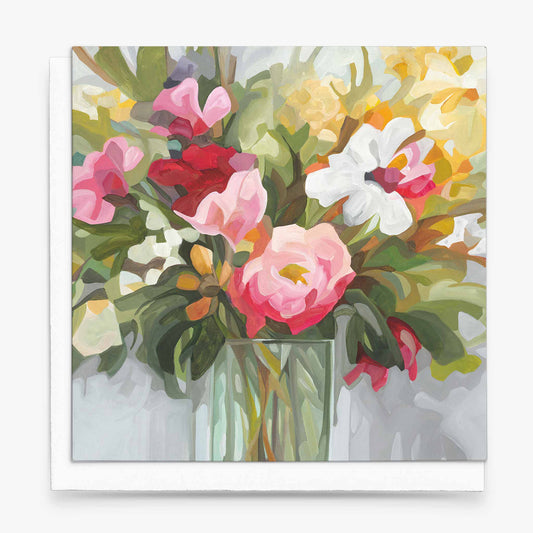 floral bouquet art card uk