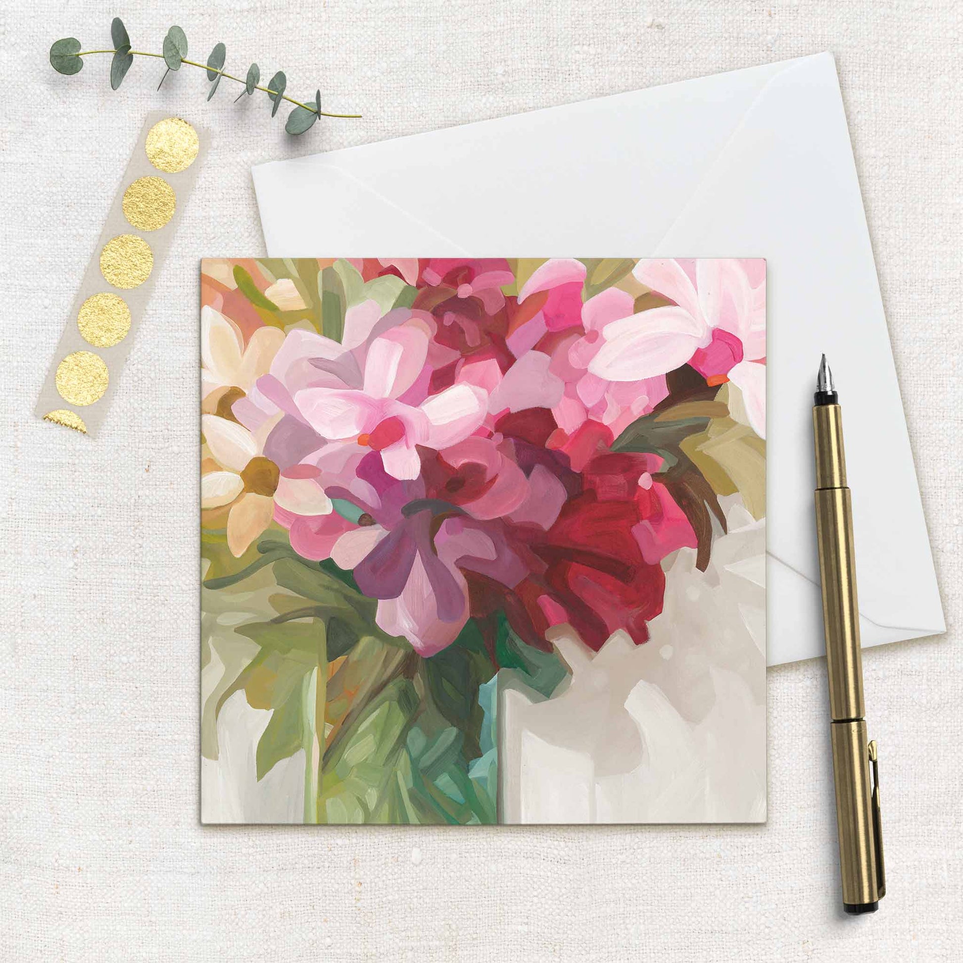 floral bouquet blank art card uk aviva