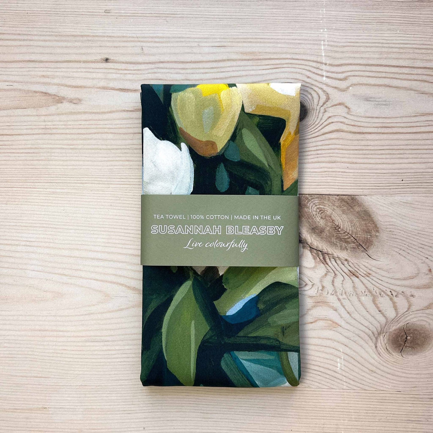 'Ophelia' | Floral tea towel