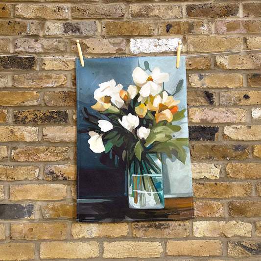 'Ophelia' | Floral tea towel