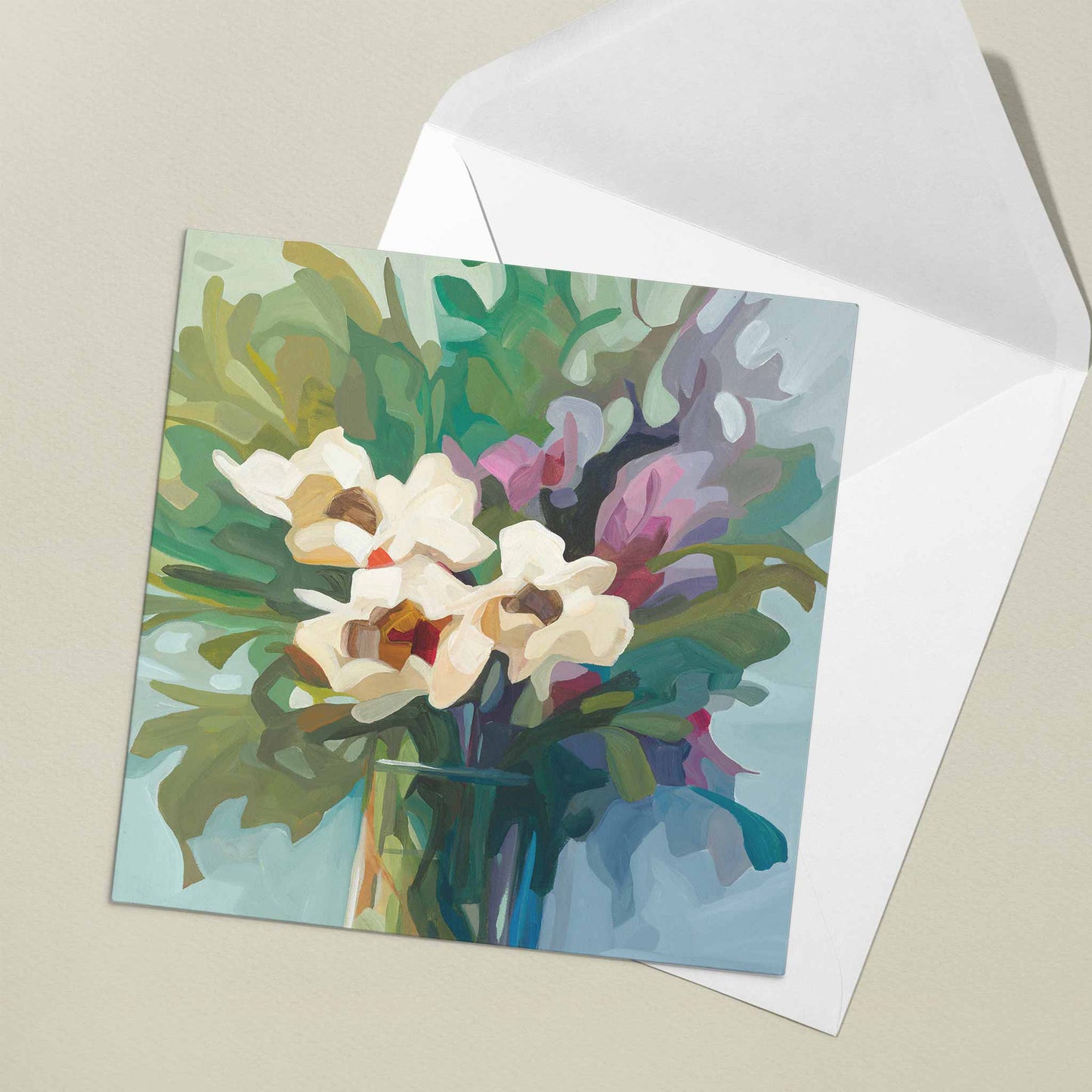 abstract flower art cards uk