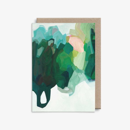 green abstract art card UK
