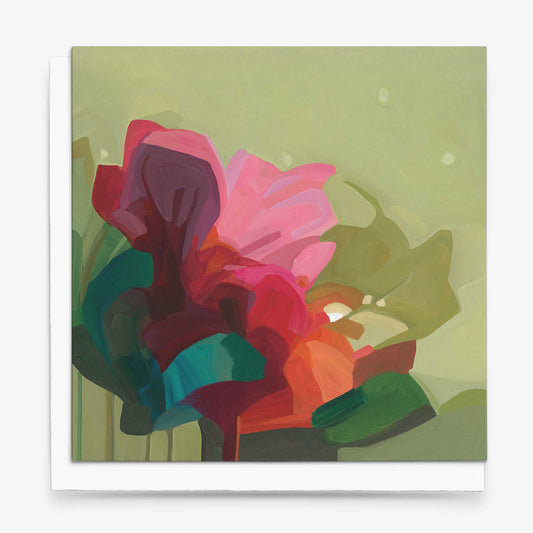 abstract flower art cards UK