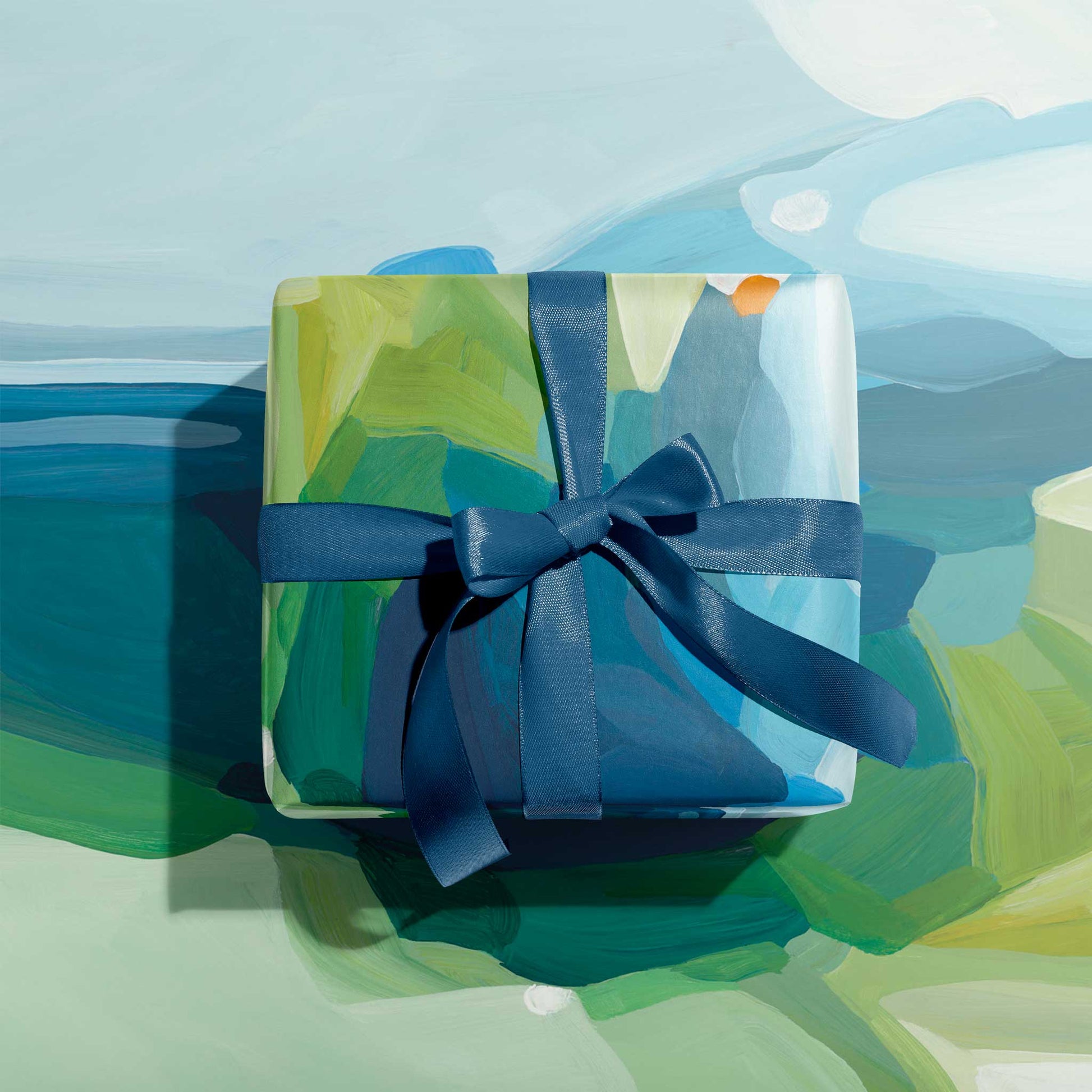 green blue luxury wrapping paper uk