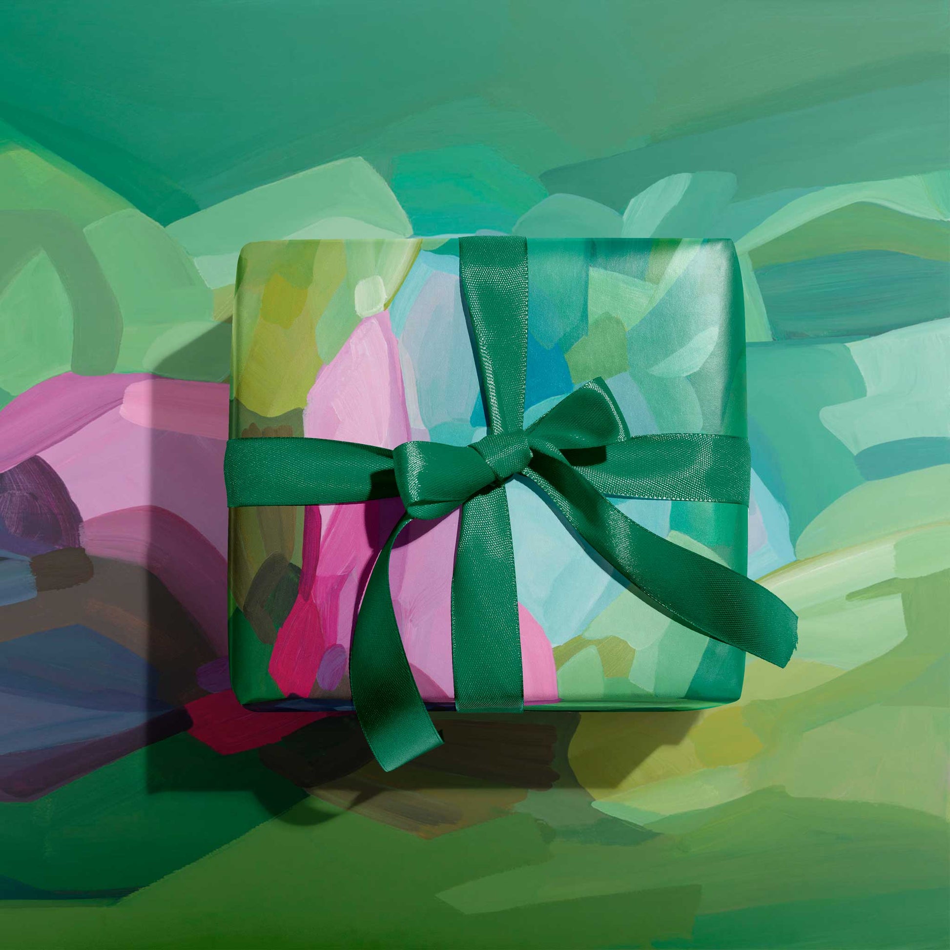 green luxury wrapping paper uk