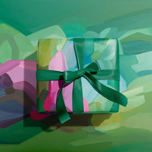 green luxury wrapping paper uk