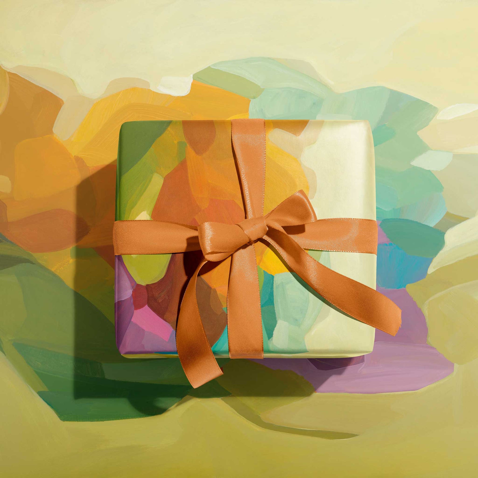 green yellow luxury wrapping paper uk