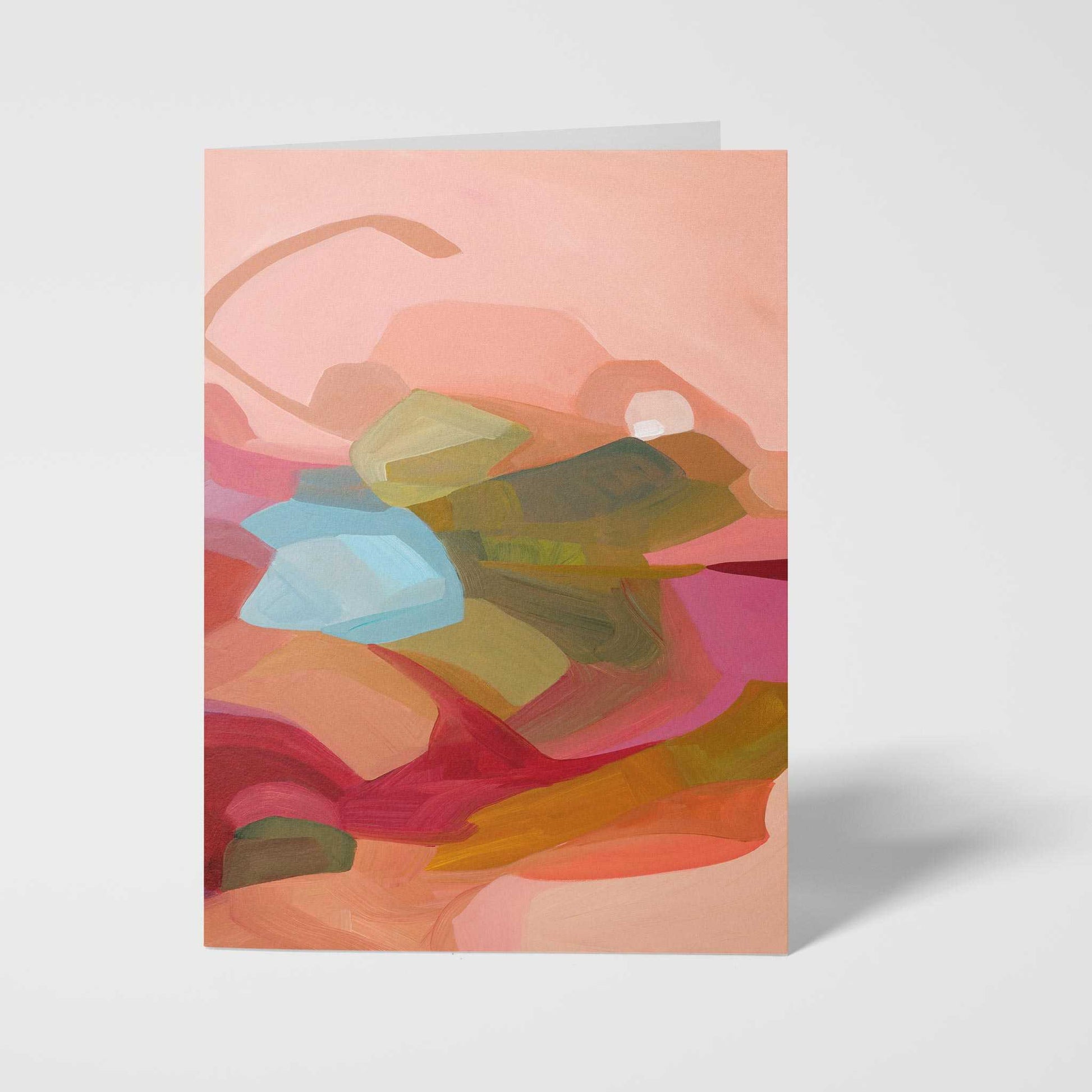 peach fine art card abstract art