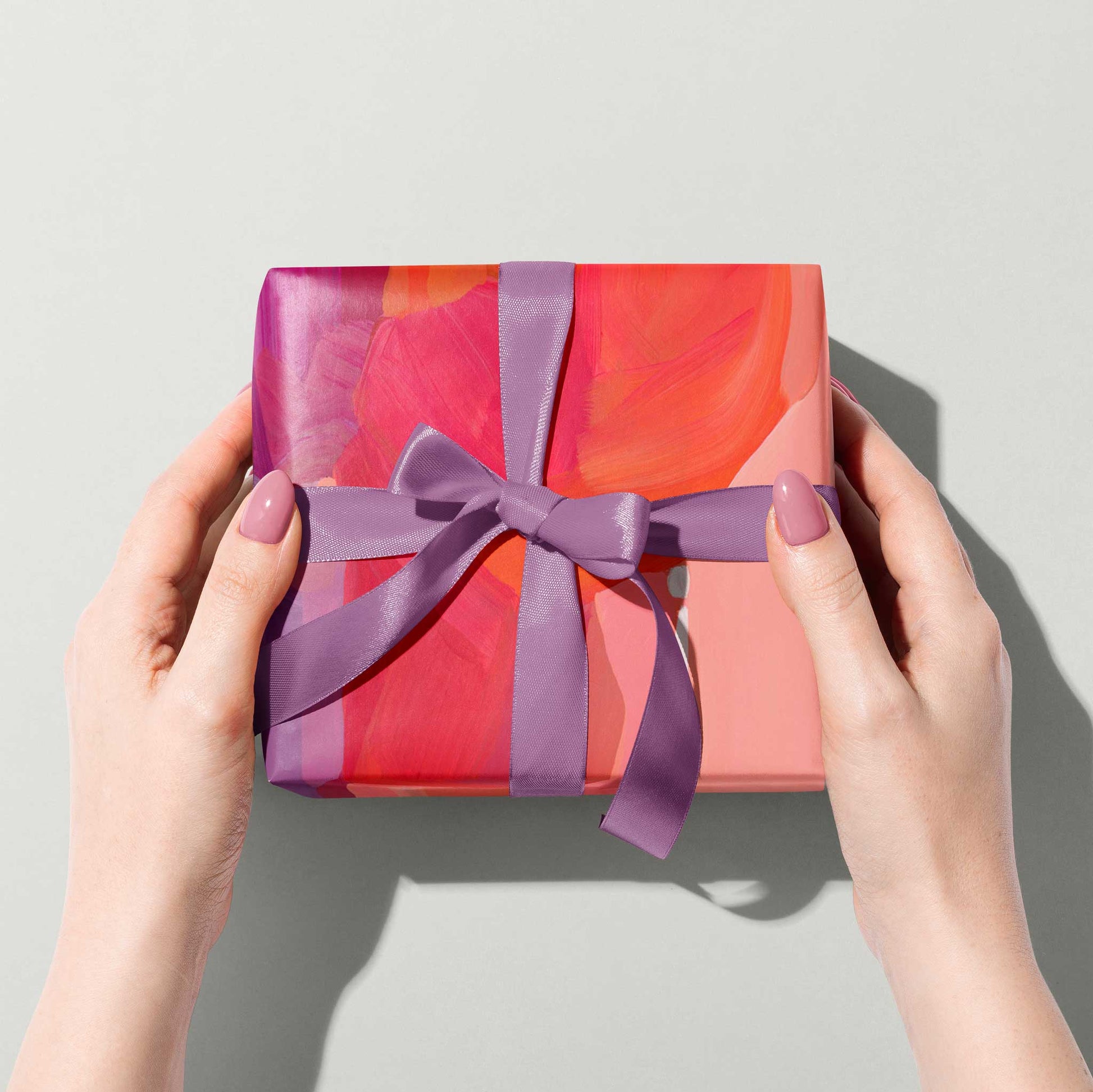 peach purple gift wrapping uk