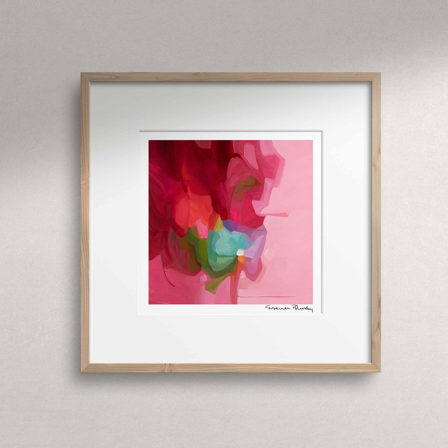 pink abstract wall art print