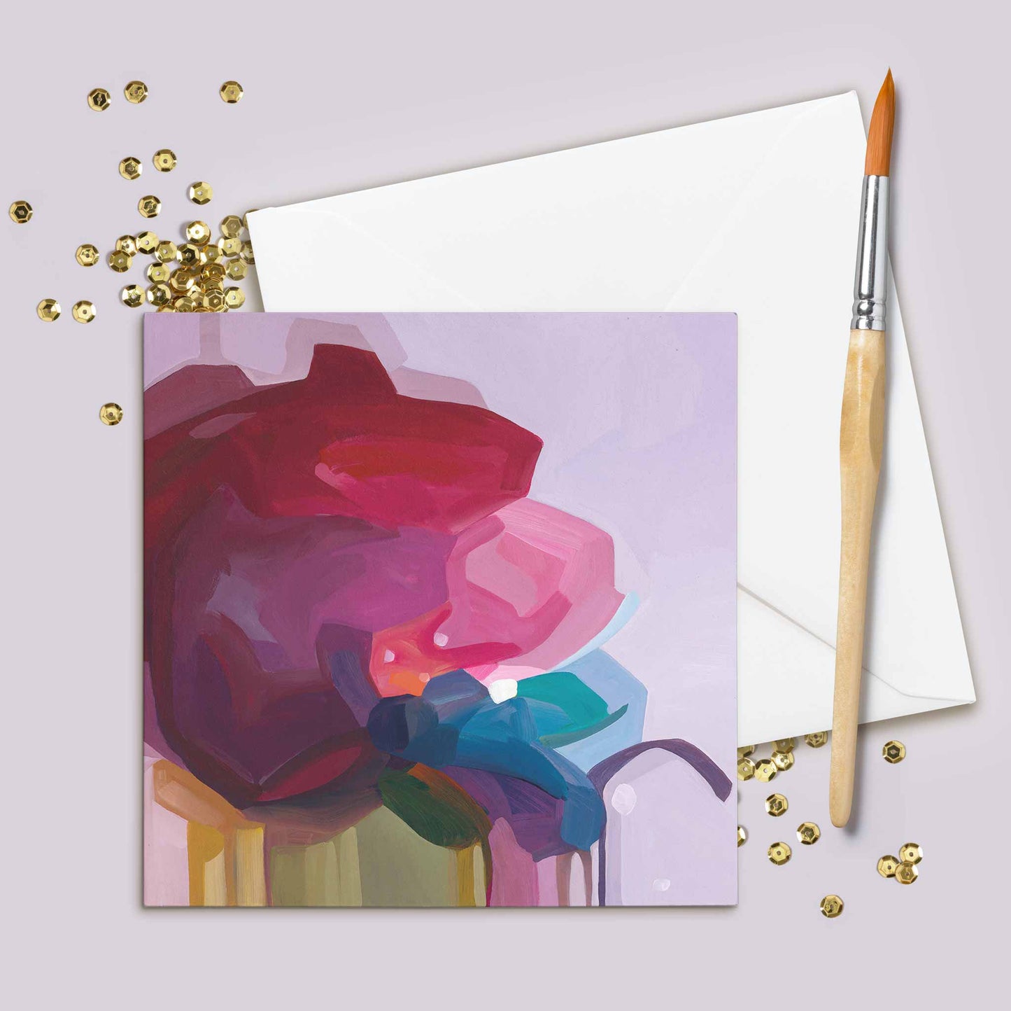 Pause Purple | Floral Art Card