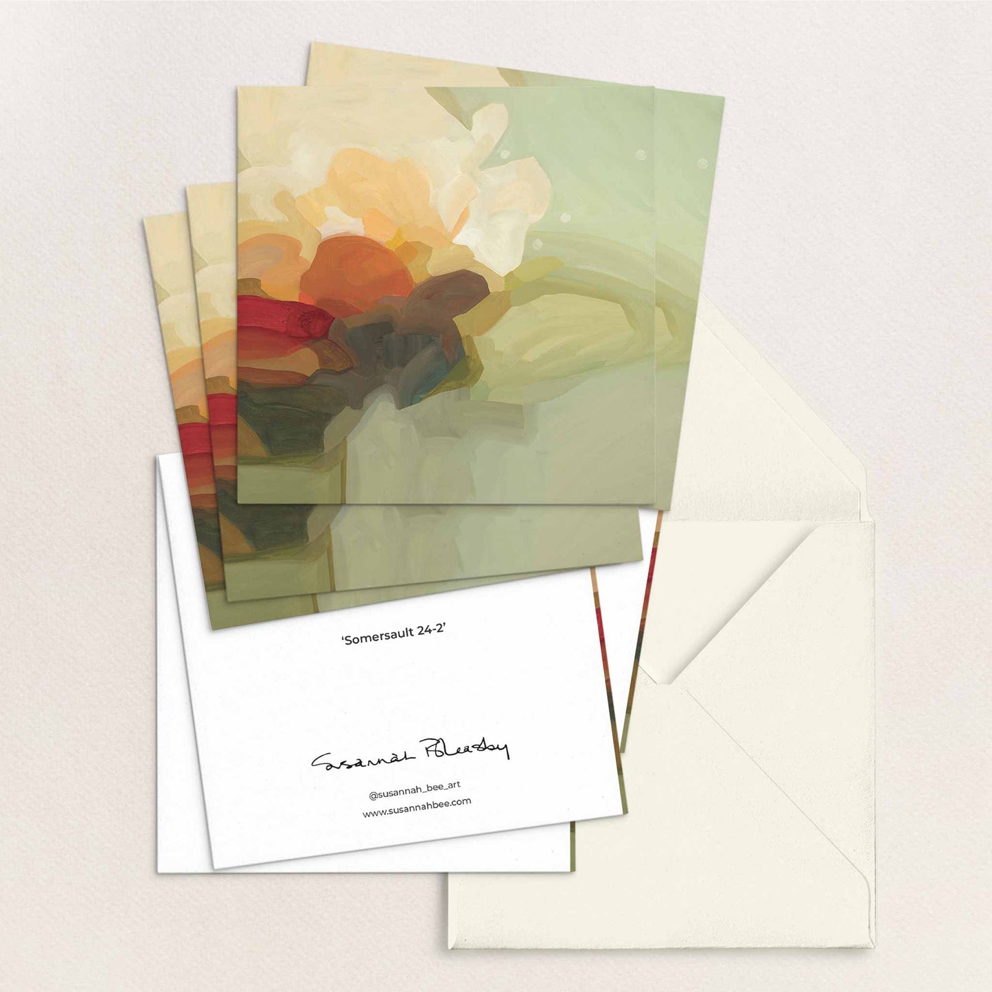 sage green small art cards uk