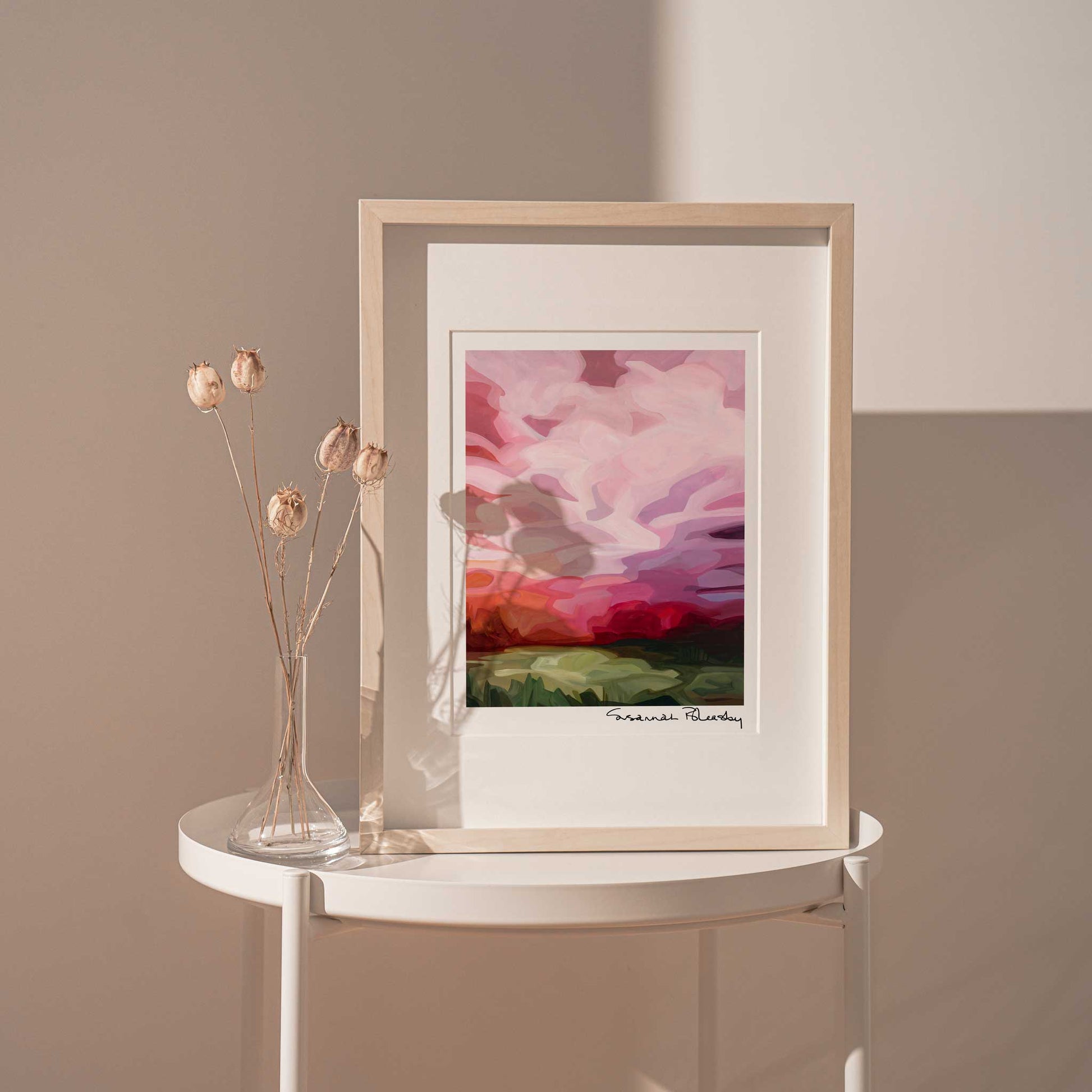 strawberry pink sky 8x10 fine art print
