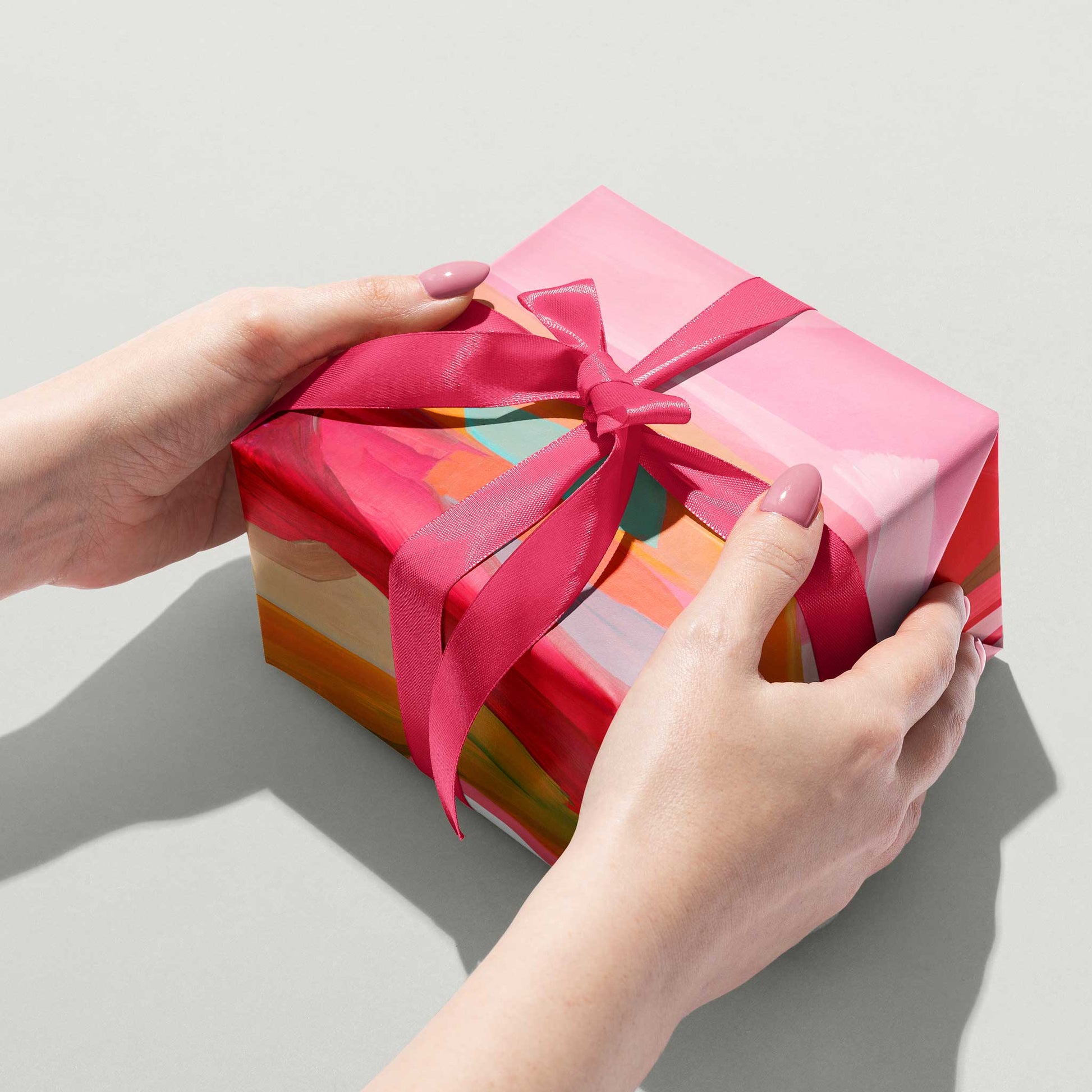 striped pink gift wrapping uk