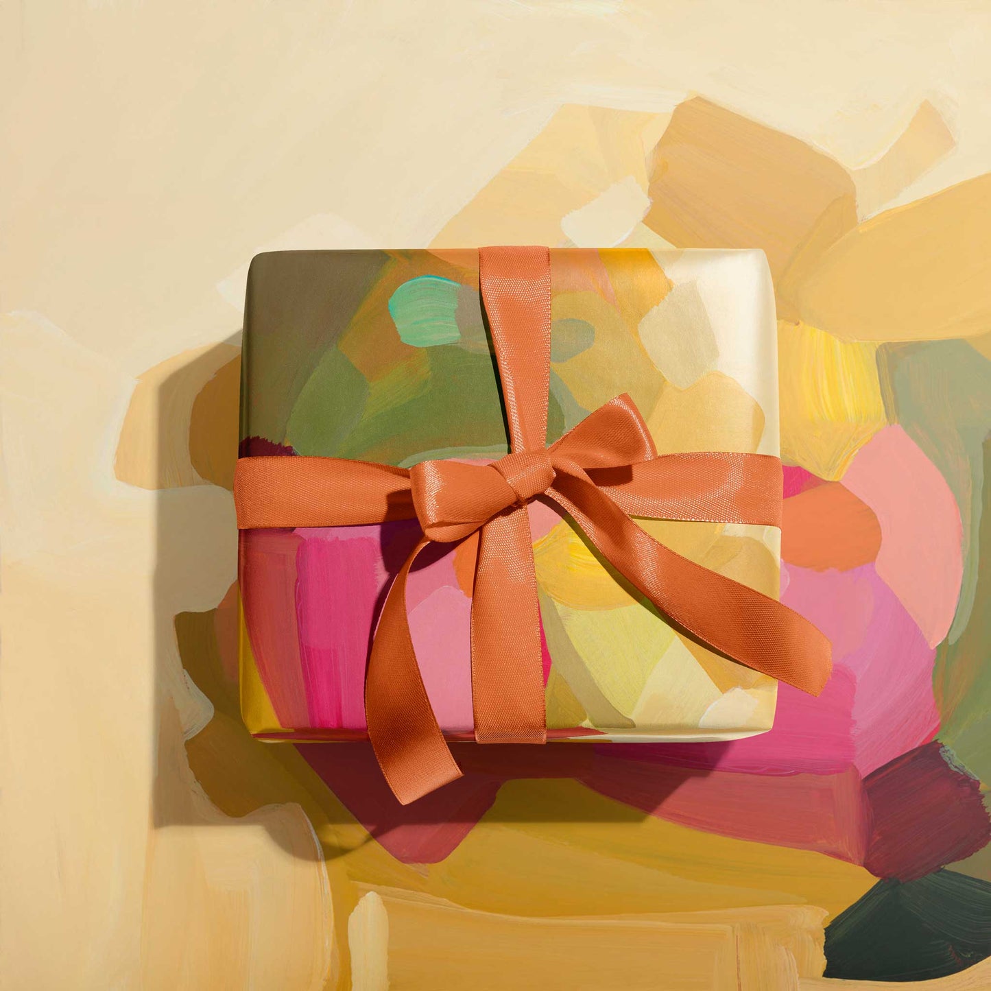 Yellow gift wrap
