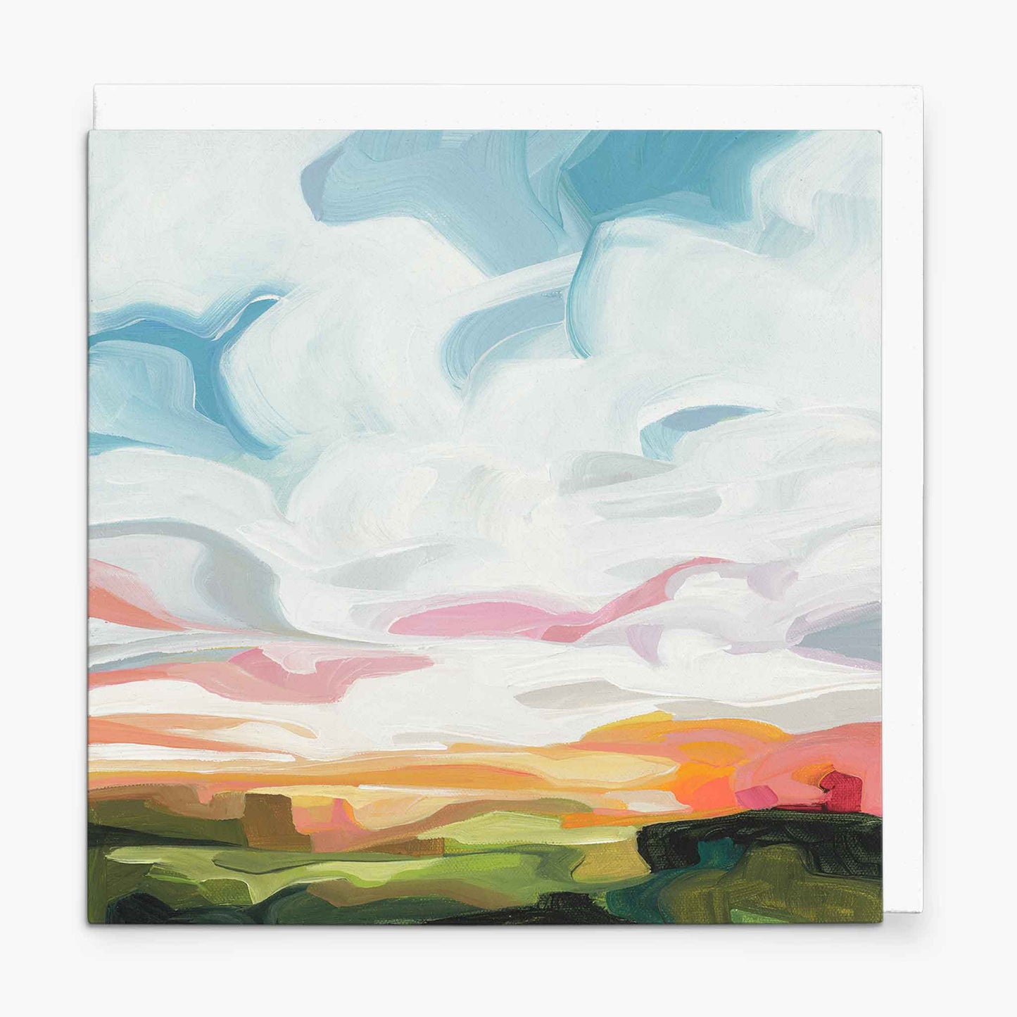 california blue sky painting UK art greeting card