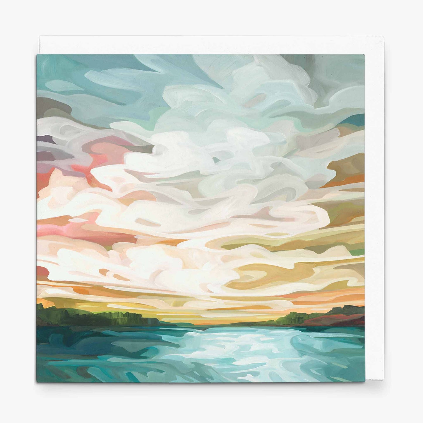 dawn sky painting UK art greeting card