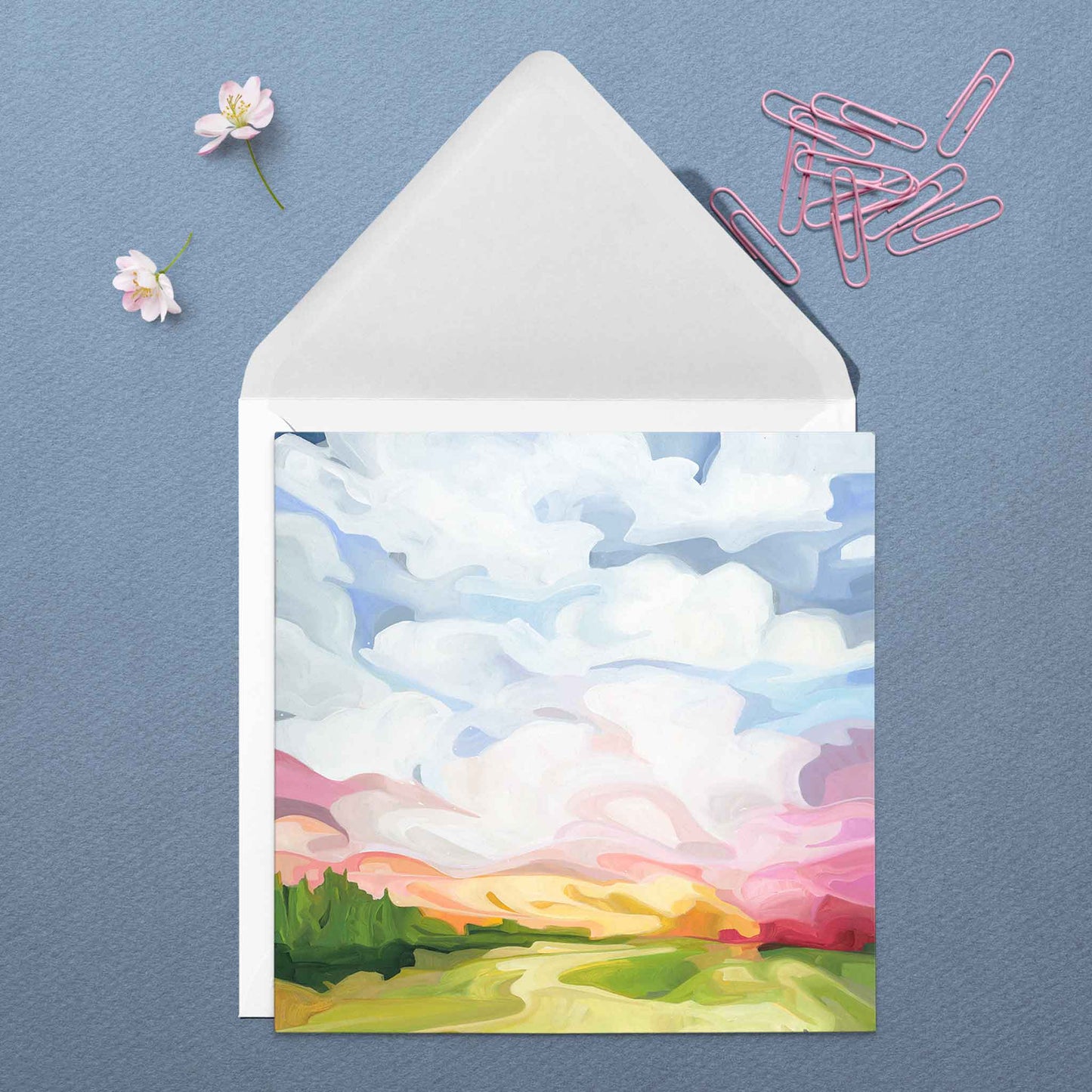 fine art card sunrise painting heaven