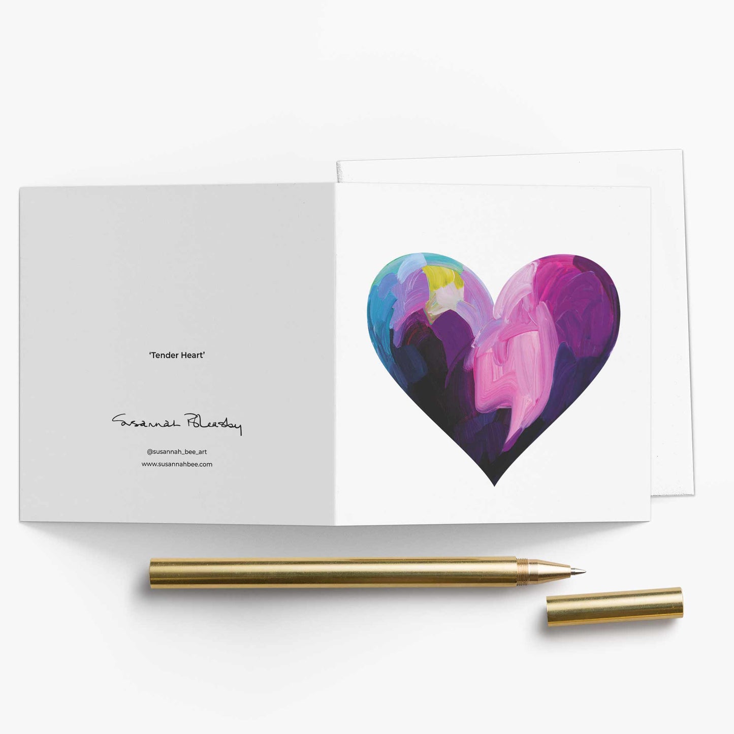purple flirty valentines tender heart card