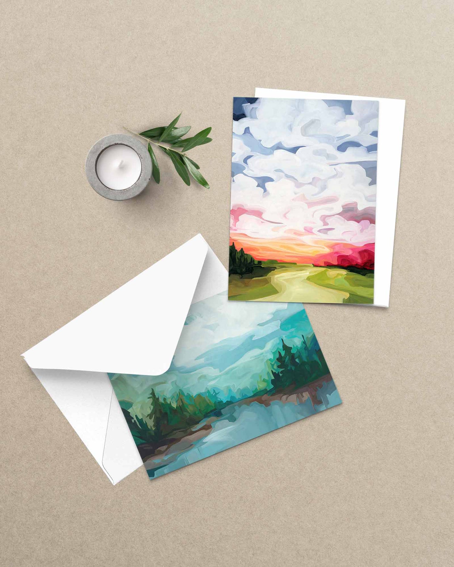 abstract landscapes UK art greeting cards