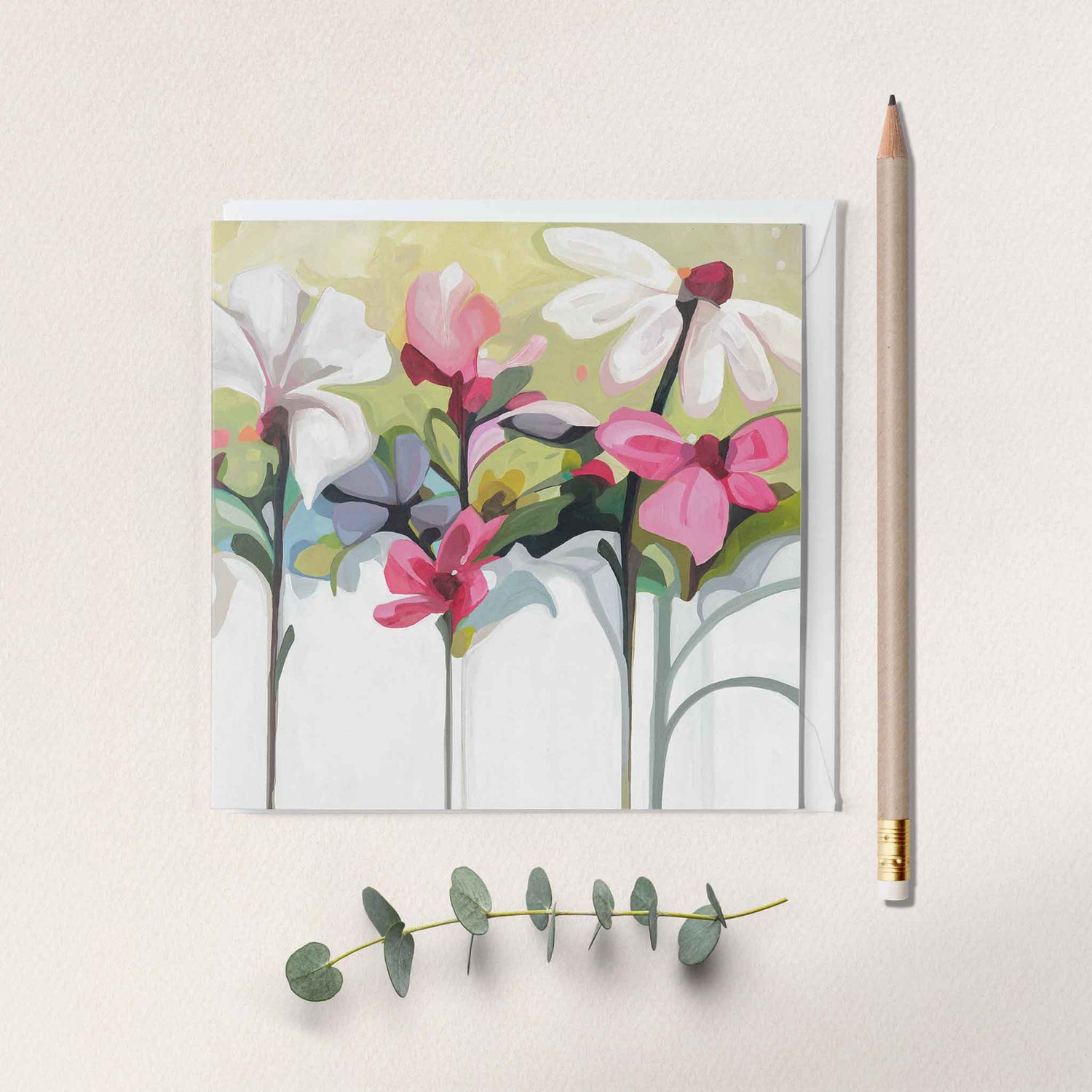 spring floral art card 
