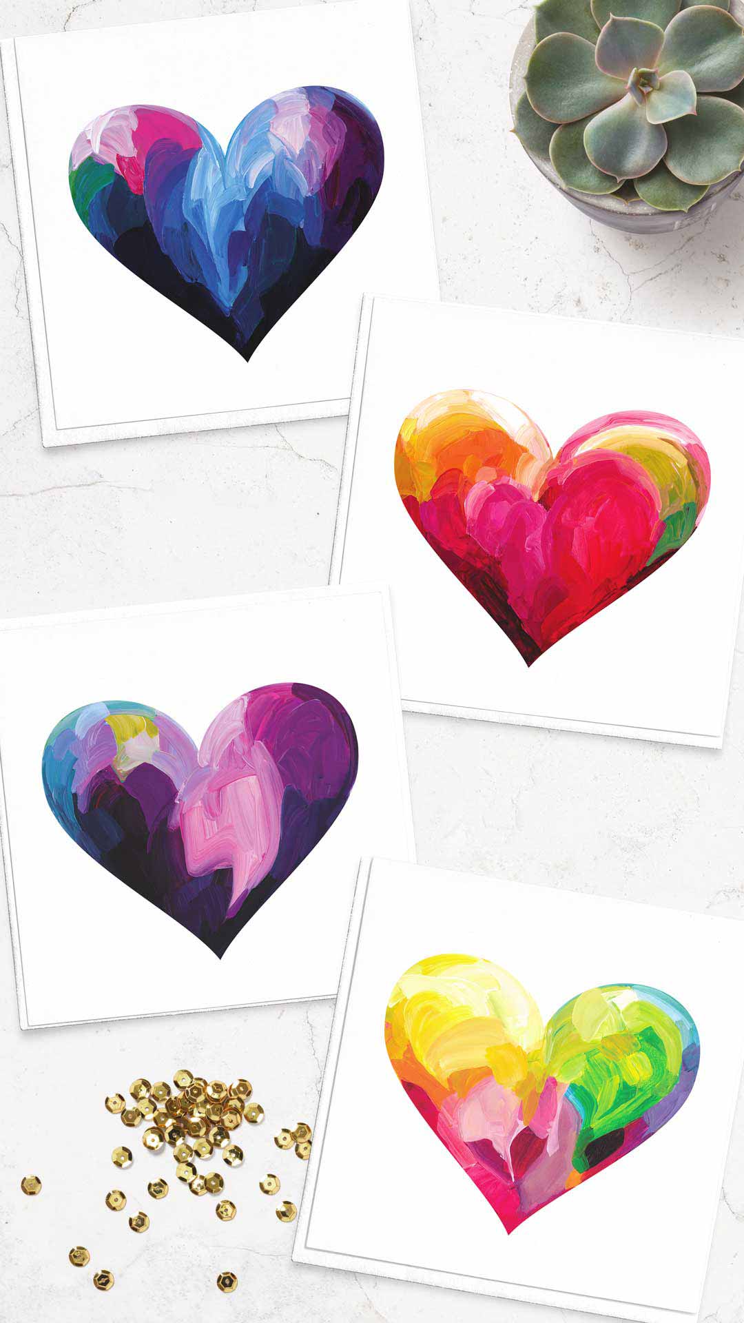love heart art greeting cards