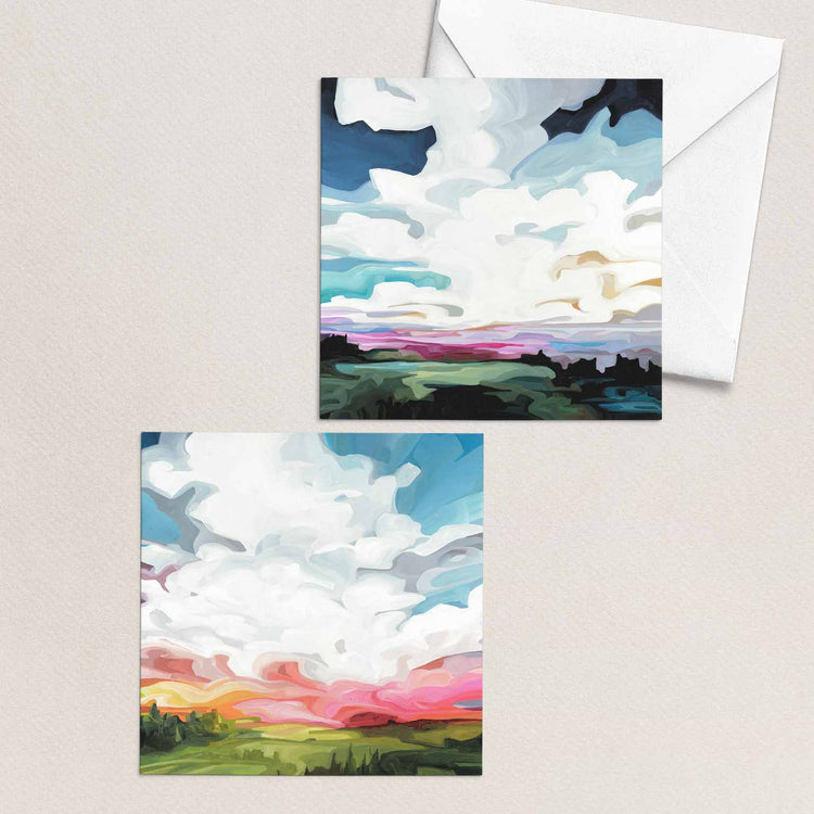 abstract skies art cards UK