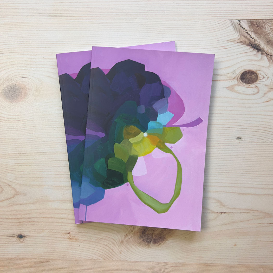 A5 notebooks mauve floral design