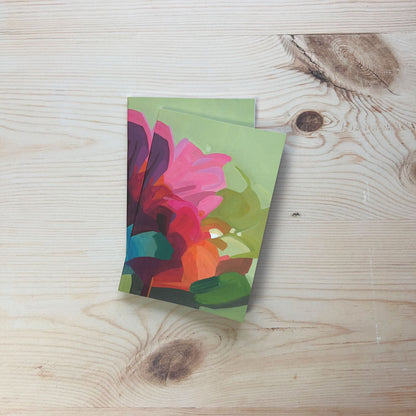 A6 notebooks with green floral designs