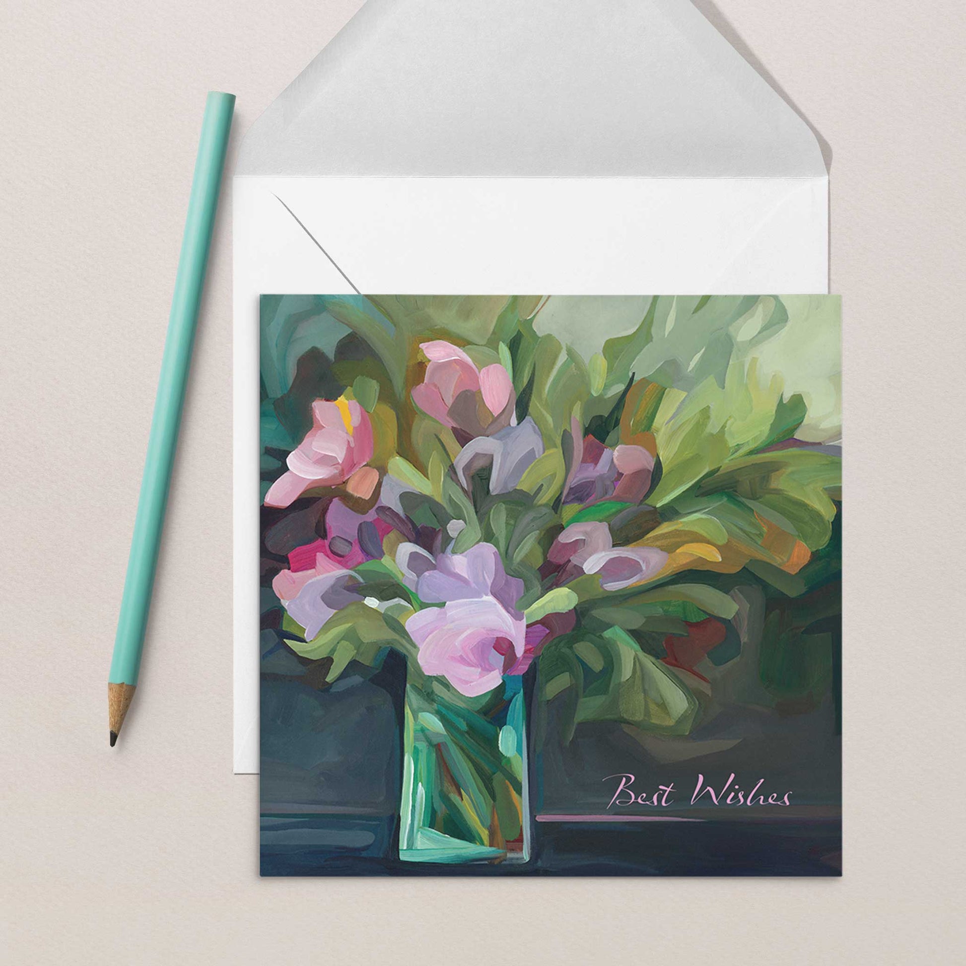 floral best wishes cards uk 