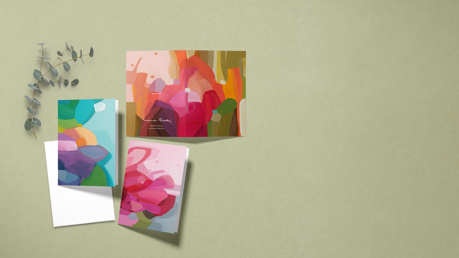 colourful blank art cards 5x7