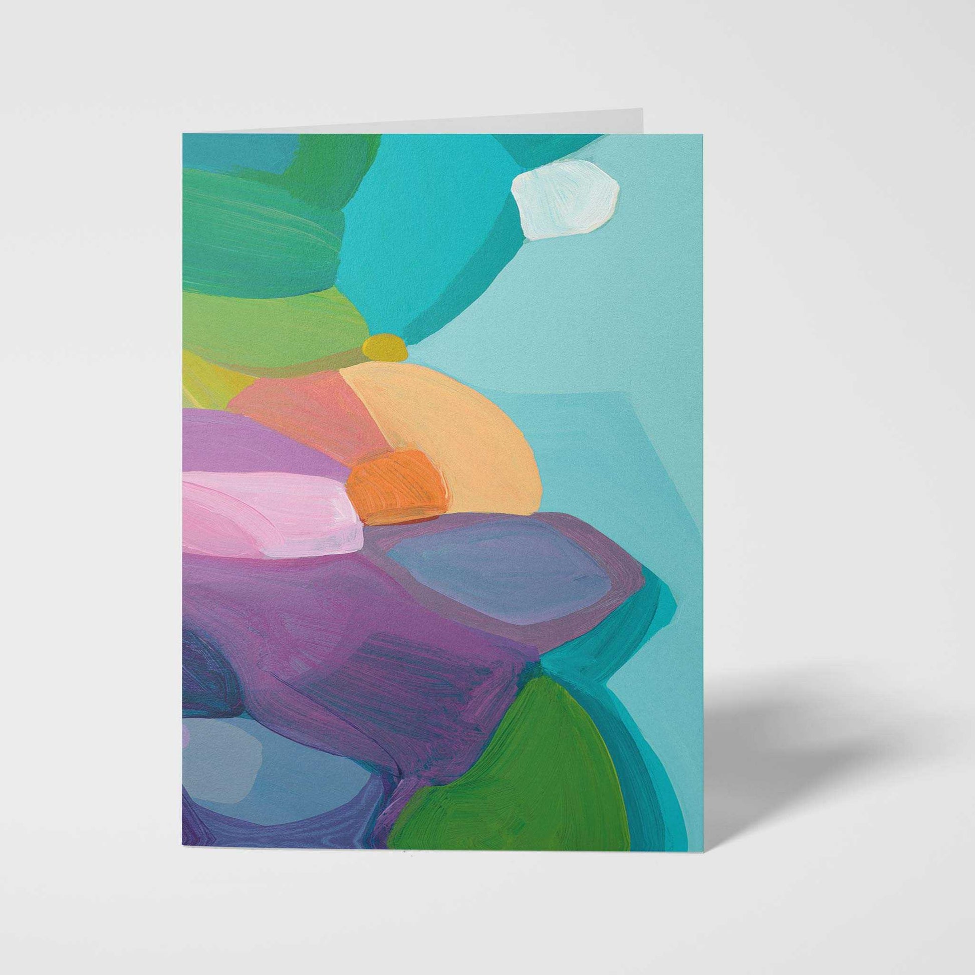 bright blue fine art card abstract art card