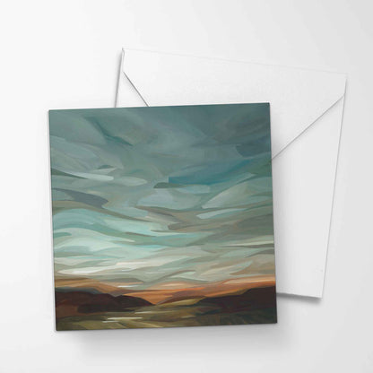 caramel evening sky art card