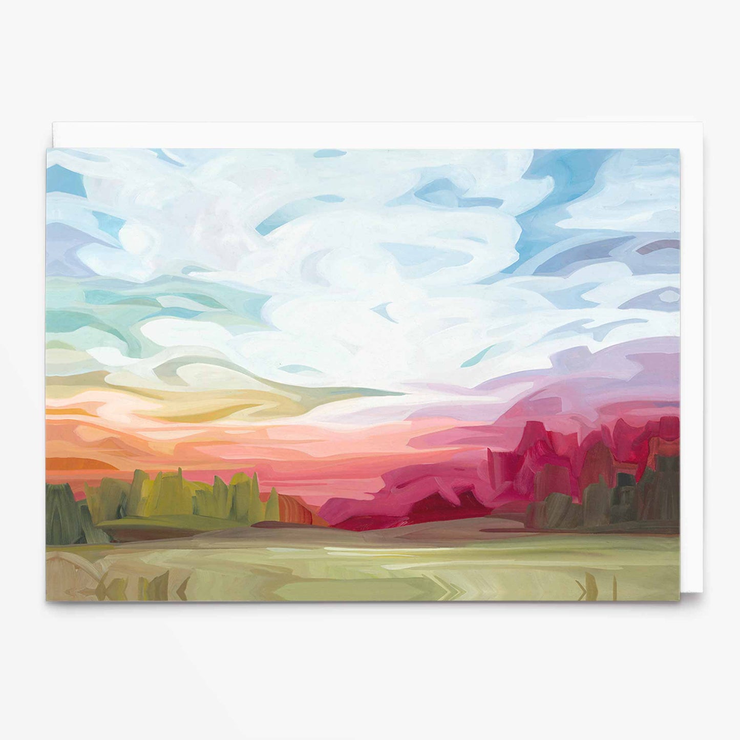 colourful sky blank art card