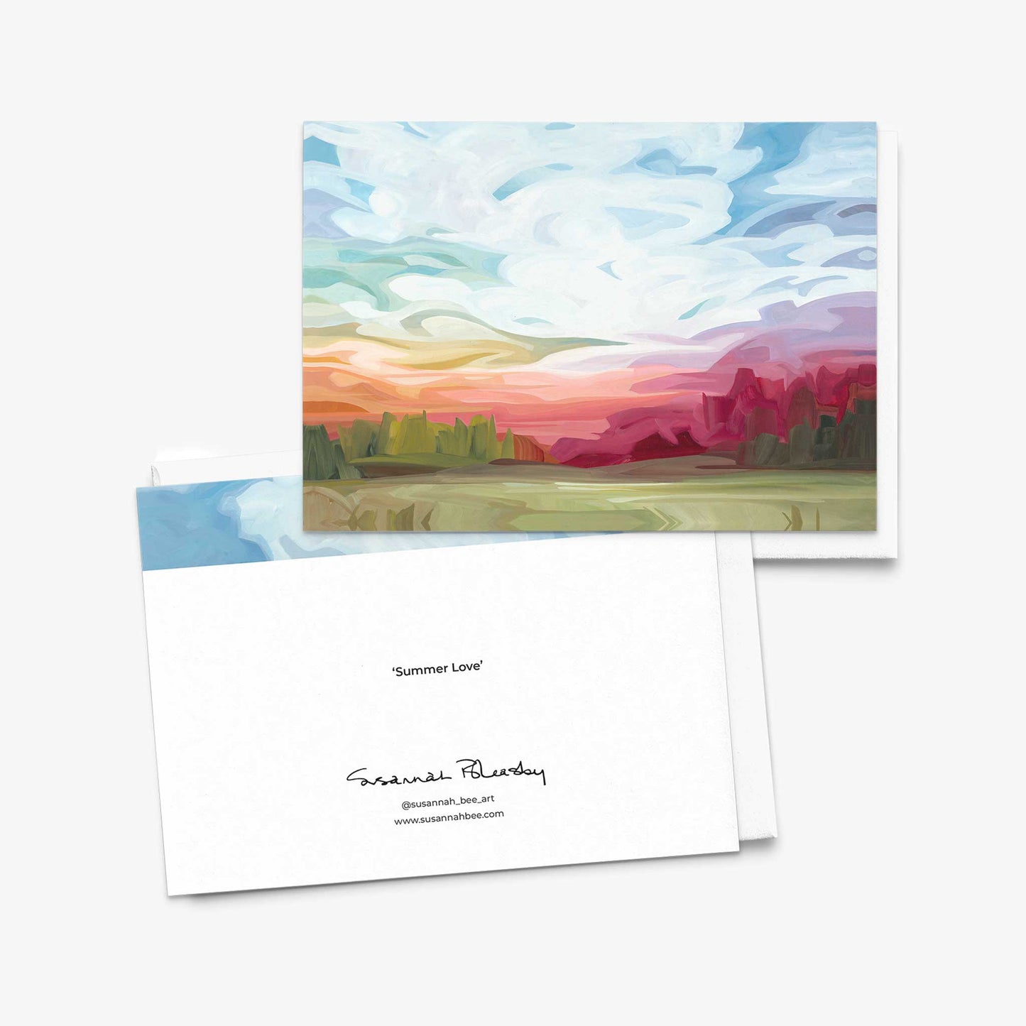 colurful sky painting on UK wholesale art card