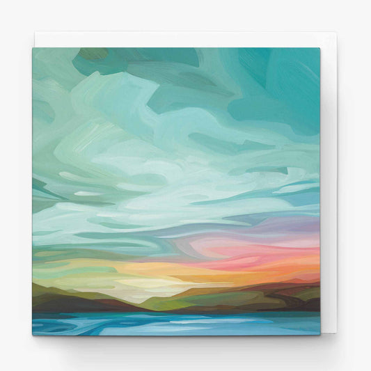 dreamy pastel sky art card