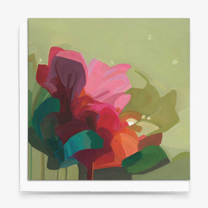 abstract flower art cards UK