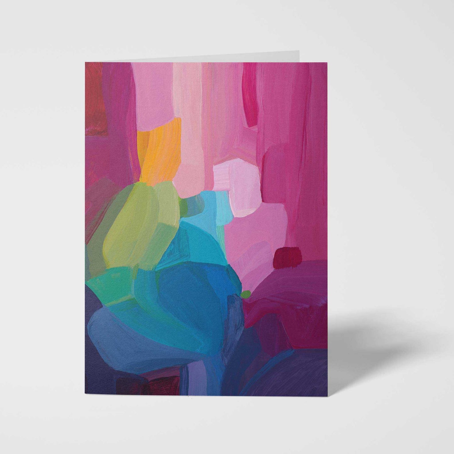 magenta fine art card abstract art