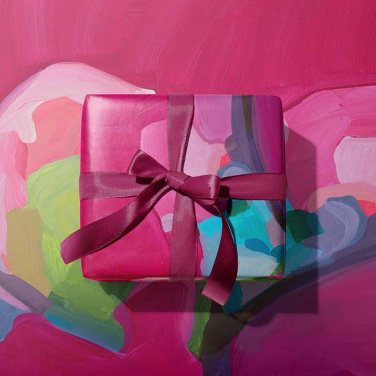 magenta gift wrapping paper