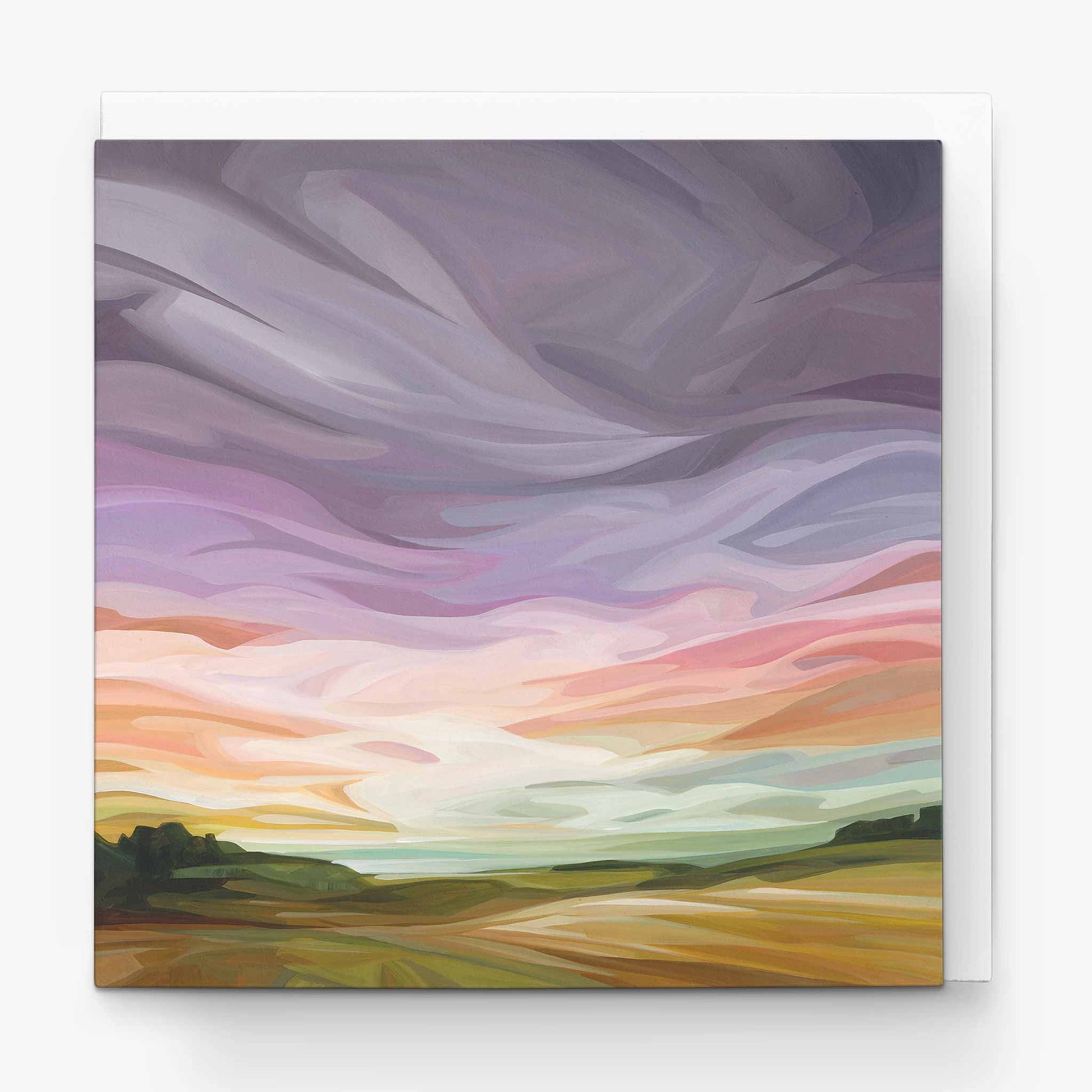 mauve purple sky art card