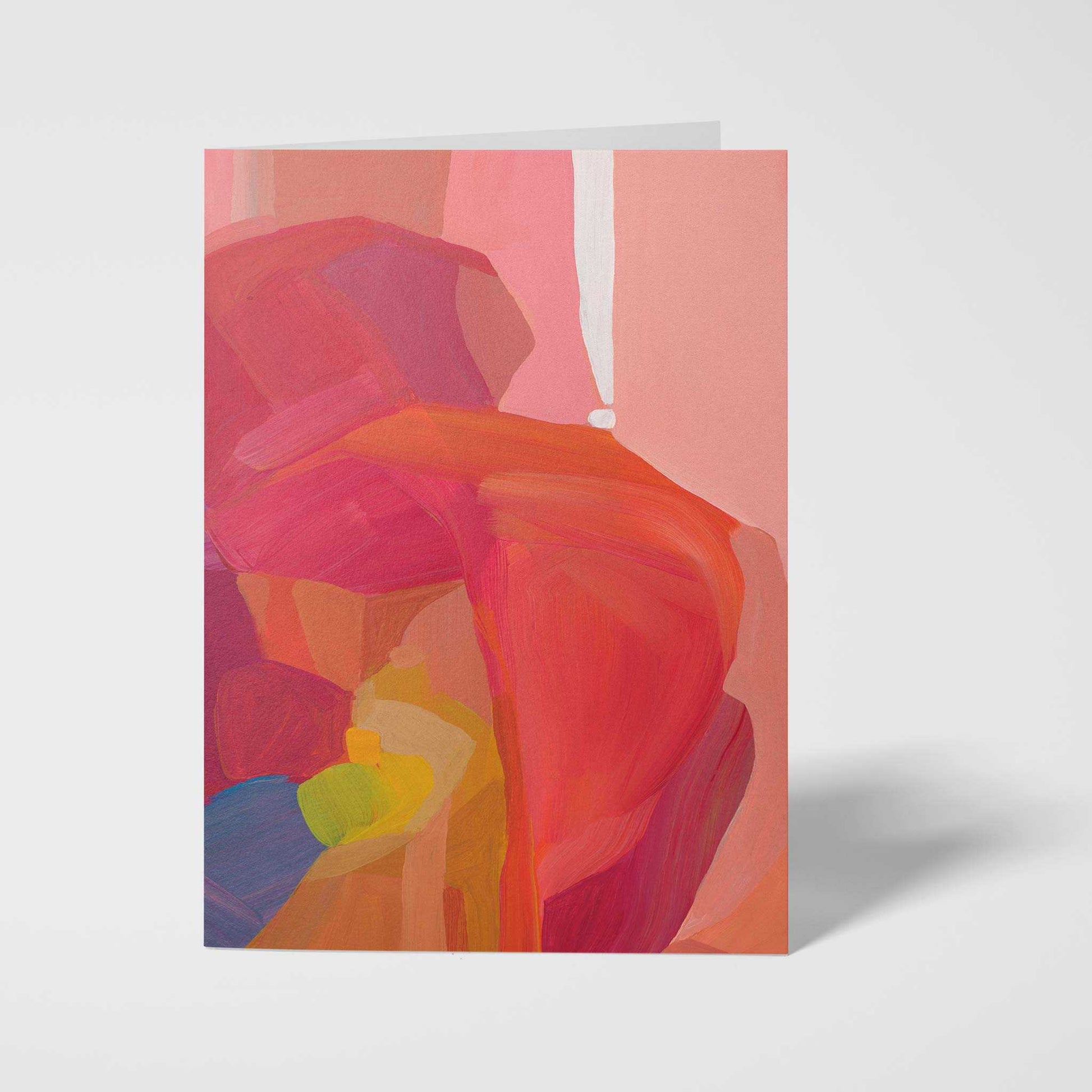 orange fine art card abstract art card