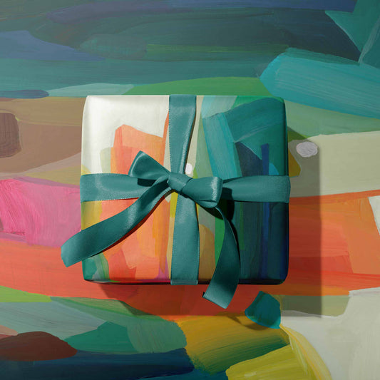 orange green gift wrapping spearmint