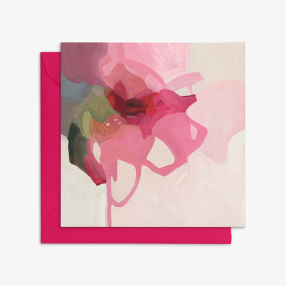 pink floral art cards uk