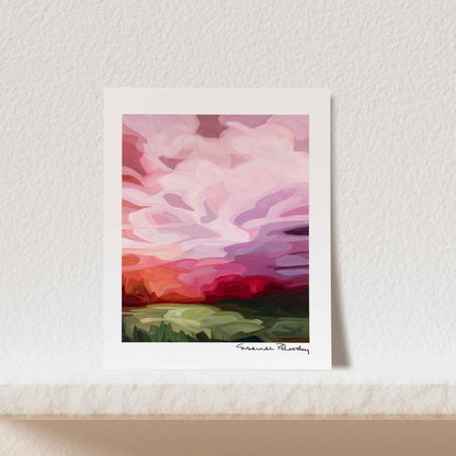 pink sky summer sunset art print 11x14