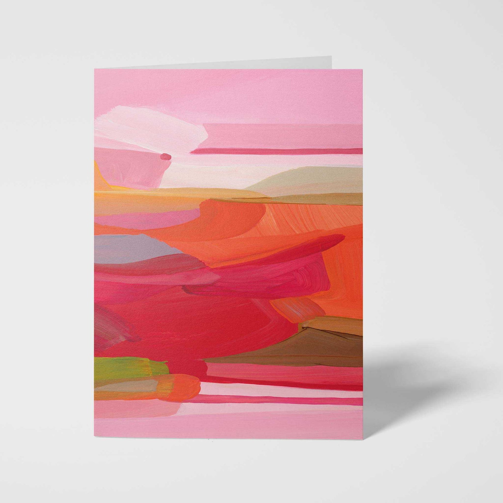 pink stripes fine art card