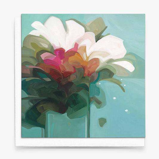 floral bouquet art card from UK wholesale range of Canadian artist Susannah Bleasby