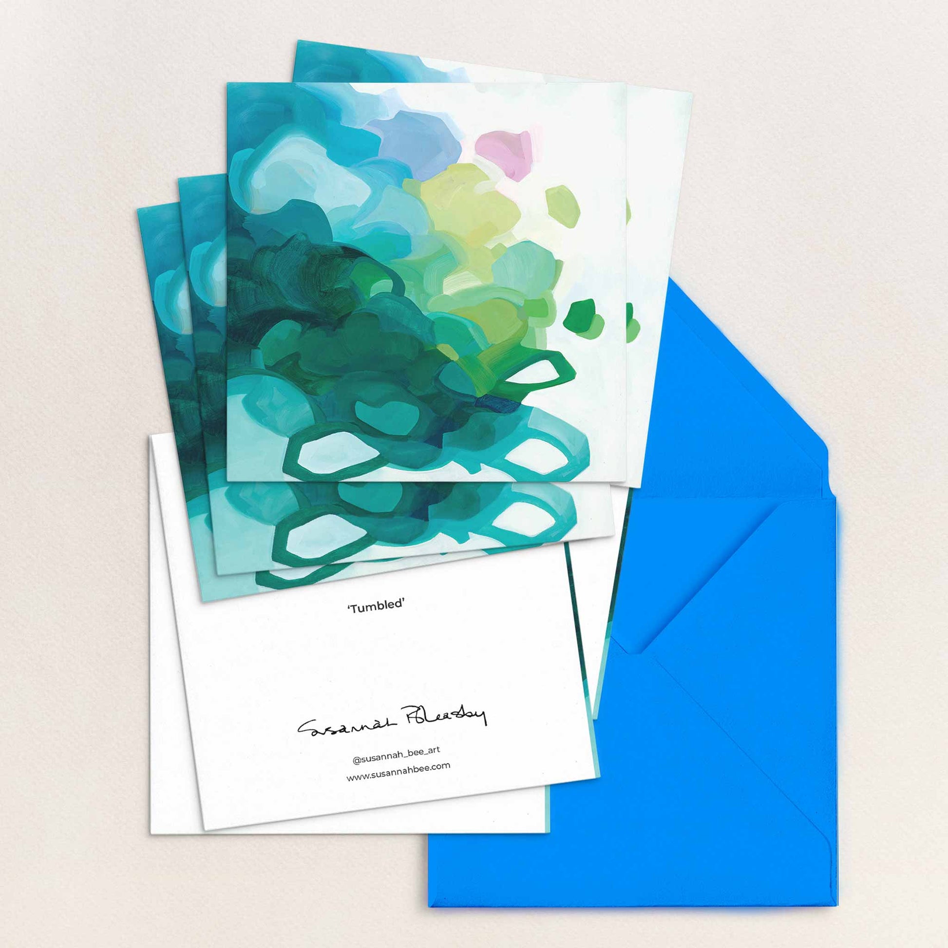 turquoise small art cards uk